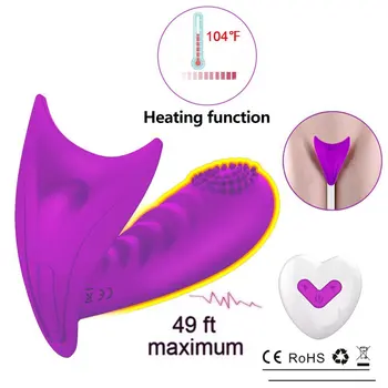 Telecomanda Wireless Penis artificial Vibratoare de Chilotei pentru Femei G-Spot Vagin Anal Masturbare AV Încălzire Vibrator Stick Magazinul de Jucării Sexuale