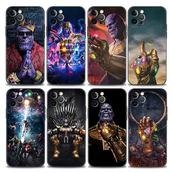 Telefon Caz pentru iPhone 11 12 13 Pro Max 7 8 SE XR XS Max Cazul 5 5s 14 Plus Marvel Aengers Thanos în Creștere Infinity Stones