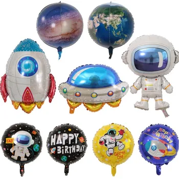 Tema spațiu Fericit Ziua de nastere Balon de Folie pentru Petrecere de Aniversare pentru Copii Decor pentru Baieti