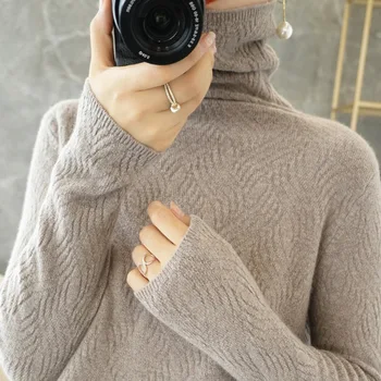 Toamna/iarna pulover femei top vrac tricot pulover cămașă se Potrivesc Ușor cu Maneci Lungi femei pulovere