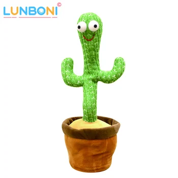 Transport gratuit Cactus Jucărie de Pluș Electronice se Agită Dans jucarie cu cantec de pluș drăguț Dans Pentru Cactus Devreme de Educație pentru copii Jucarie