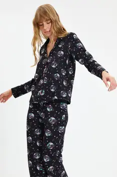 Trendyol Tipărite Tricotate Set de Pijama THMAW22PT0328