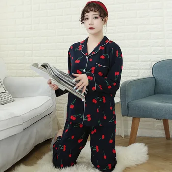 Tulin Moda Soft de Imprimare Set de Pijama Casual Pijamale Femei 2 BUC Tricou și Pantaloni Lounge Vascoza Lenjerie Pijamale Lejere Haine de Acasă