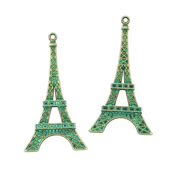 Turnul Eiffel În Formă De Aliaj Colier Patine Pandantiv Accesorii Pentru A Face Bijuterii, 2015 Moda Bijuterii Aerugo Farmece-10039751