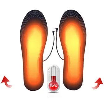 USB Tălpi interioare Încălzite Iarna Electric Tălpi De Picioare Calde Termică Pantofi Șosete Încălzite Lavabil Cald Termică Tălpi Unisex