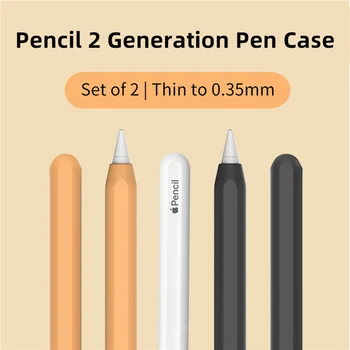 USLION 2 buc Bomboane de Culoare de Acoperire Stilou Subțire, Confortabil Capac Pen pentru Apple 2-a Generație Touch Pen Silicon Capac Pen Proteja Pen