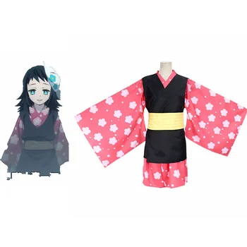 Unisex Anime Pentru că Kimetsu nu Yaiba Demon Slayer Makomo Sabito Costume Cosplay kimono Seturi