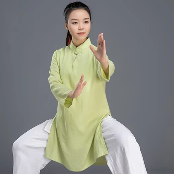 Vara Respirabil Maneci Scurte Kung Fu Tricouri Wing Chun Formare Vintage Sport Topuri De Arte Marțiale Taichi Costum Uniforma