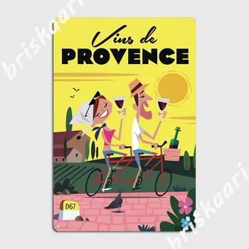 Vins De Provence Poster Placa De Metal Poster Bar Club Plăci De Pictură Murală A Crea Tin Semn Poster