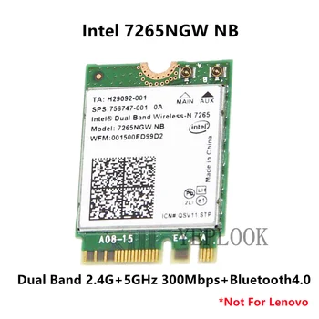 Wireless-N 7265NB 7265NGW NB Dual Band 2,4/5Ghz WiFi 300Mbps Bluetooth 4.0, 802.11 N 2 x 2 unitati solid state M. 2 Wifi Card SPS 756747-001