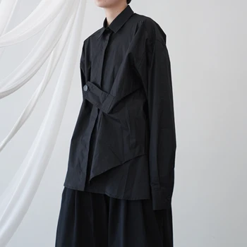 XS-6XL Noi 2020 îmbrăcăminte pentru bărbați Stilist de Păr Show Slant Sens de Design Neregulate Tricou plus dimensiune costume