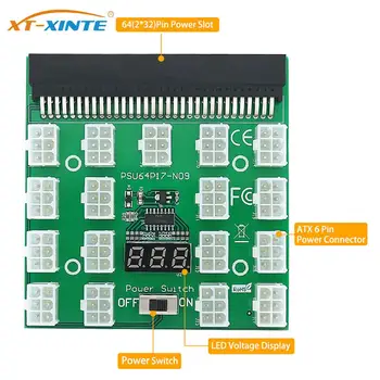 XT-XINTE ATX 17x 6pini Alimentare Breakout Bord Adaptor Convertor pentru FUJITSU DPS-800GB-5A DPS-800GB-3A