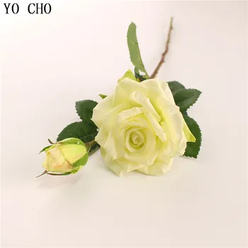 YO CHO 7pcs Delicate DIY Cadou Handmade Atingere Real a Crescut Artificial Bujor Floare Decor de Perete Flori de Mătase Acasă a Crescut de Fals Plante