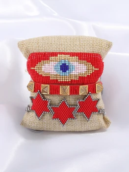 YUOKIAA MIYUKI turc Norocoasa Evil Eye Bratara Mexican Pulseras Șirag de mărgele Brățară Handmade Impletit Prietenie Boho Brățări pentru Femei