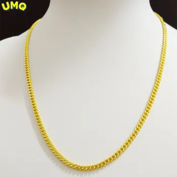 Yiwu Mici de Mărfuri de Imitații de Bijuterii Subacvatice Aur 18k Imitație de Aur Colier Femei Cadou de 3,5 mm 8 caractere Lanț