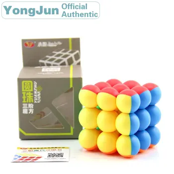 YongJun Margele Rotunde Mingea Magic Cube 3x3x3 YJ 3x3 Profesionale Neo Viteza de Puzzle Antistres Jucarii Educative Pentru Copii