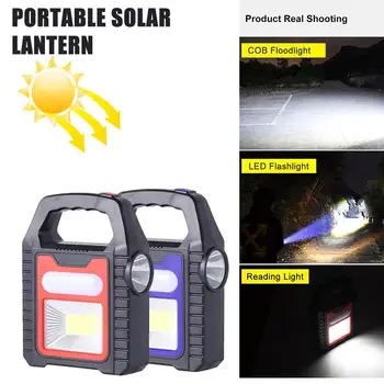Z20 Portabil Solar Lanterna LED COB Lampă de Lucru rezistent la apa de Urgență Reflectoarelor USB Reîncărcabilă lămpii de control Pentru Drumeții în aer liber Camping