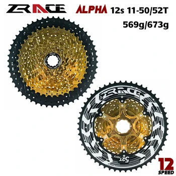 ZRACE Alfa 12s Usoare Caseta 12 Viteza de Biciclete MTB Pinioane 11-50T / 11-52T - Aur,Compatibil M9100 / XX1 X01 GX NX Vultur