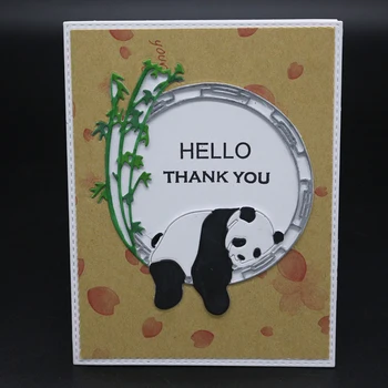 ZhuoAng Obraznic panda Moare de Tăiere pentru Luare de Card DIY Scrapbooking Album Foto Decoretive Relief Stencial