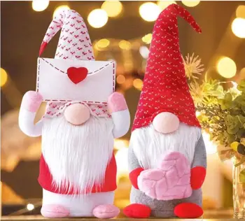 Ziua îndrăgostiților Dragoste Inima Plic fără Chip de Păpușă Gnome Papusa de Plus de Vacanță Figurine Copil Jucărie Decor Iubitor de Cadou Petrecere Acasă SN2049