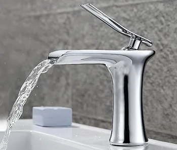alamă de înaltă calitate cascada bazinul robinet baie robinet mixer torneira banheiro apă caldă și rece BF128