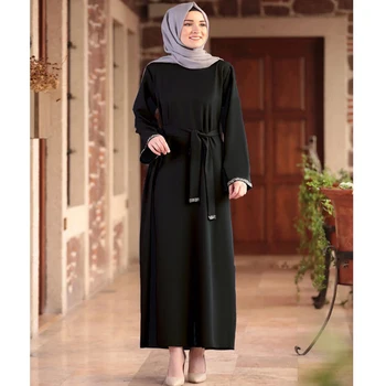 baya Dubai Turcia Musulmană Moda Hijab Rochie Caftan Islam Îmbrăcăminte Rochii Maxi Pentru Femei Vestido Halat de Musulmani De ModeS559