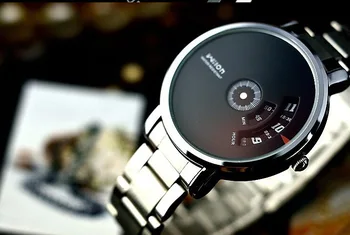 brand de moda ceasuri de mana roata de apelare bărbați cuarț Ceas din oțel inoxidabil ceas sport alb negru 5112502Q