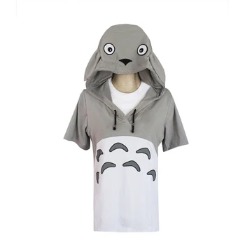 brdwn Totoro Unisex din Bumbac cu Mânecă Scurtă cosplay Hanorac Casual Haina Topuri Rece