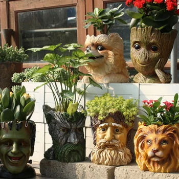 creative animal Minunat ghiveci Sculptura Ornamente de Grădină, Balcon, Plante Verzi, Flori de Ghiveci Decor Acasă Accesorii
