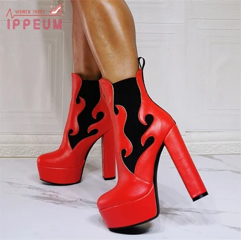 ippeum Femei Platforma Indesata Glezna Cizme cu Toc Pantofi de Designer de Lux pentru Femei Stil Punk Pantofi Pentru Femei 2022 Dropshipping