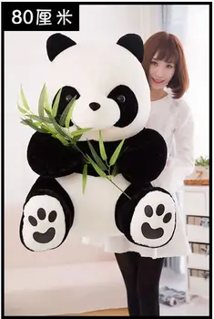 mare lovely panda jucărie de pluș stă panda papusa cadou de ziua de nastere aproximativ 80cm