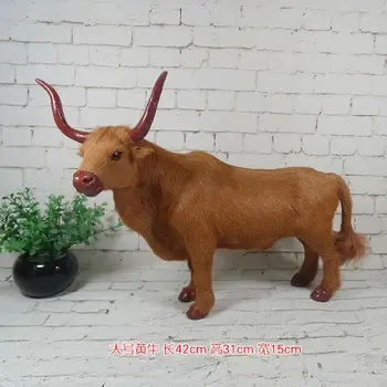 mare simulare galben bovine jucărie polietilenă & blănurile de bovine model despre 42x31x15cm 1893