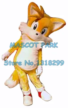 mascota de desene animate populare galben cozi de vulpe mascota costum adult dimensiune vânzare fierbinte anime cosplay, costume de carnaval rochie fancy