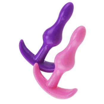 rezistent la apa 2 buc/set Silicon Analsex brunete Cur Anal Plug Anal Sex Jucării sexuale Adulte Produse pentru Femei și Bărbați masturbatin