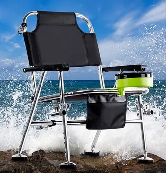 scaun de pescuit din oțel inoxidabil 3 kg multifunctional scaun de pescuit în aer liber de agrement de pescuit scaun ideală pentru pescuit