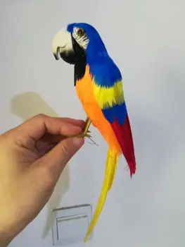 simulare papagal despre 32cm spuma si pene colorate pene de pasăre pastorală de artizanat,decoratiuni de gradina cadou b1561