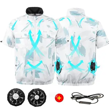Îmbrăcăminte pentru bărbați Vestă de Răcire Ventilator USB de Încărcare de Răcire Sport Vesta de Răcire Aer Condiționat Lucrător în aer liber de Vară