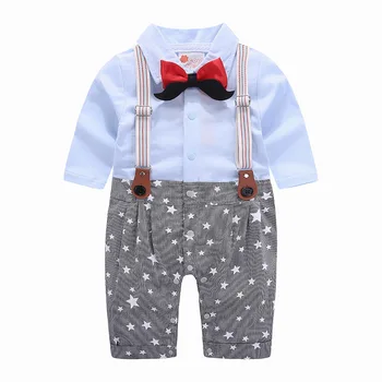 Îmbrăcăminte pentru copii coreean Stil Baby Boy Haine Domn Salopetă Stele Primavara Toamna cu Maneci Lungi Baby Body Copil Salopeta