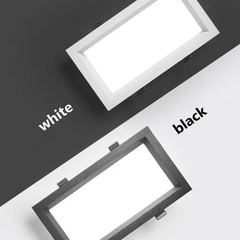Încorporate LED-uri ultra-subțire în jos lumina 12W 18W 24W 36W 1buc Pătrat cap dublu LED lumina plafon grila de jos lumină de iluminat interior